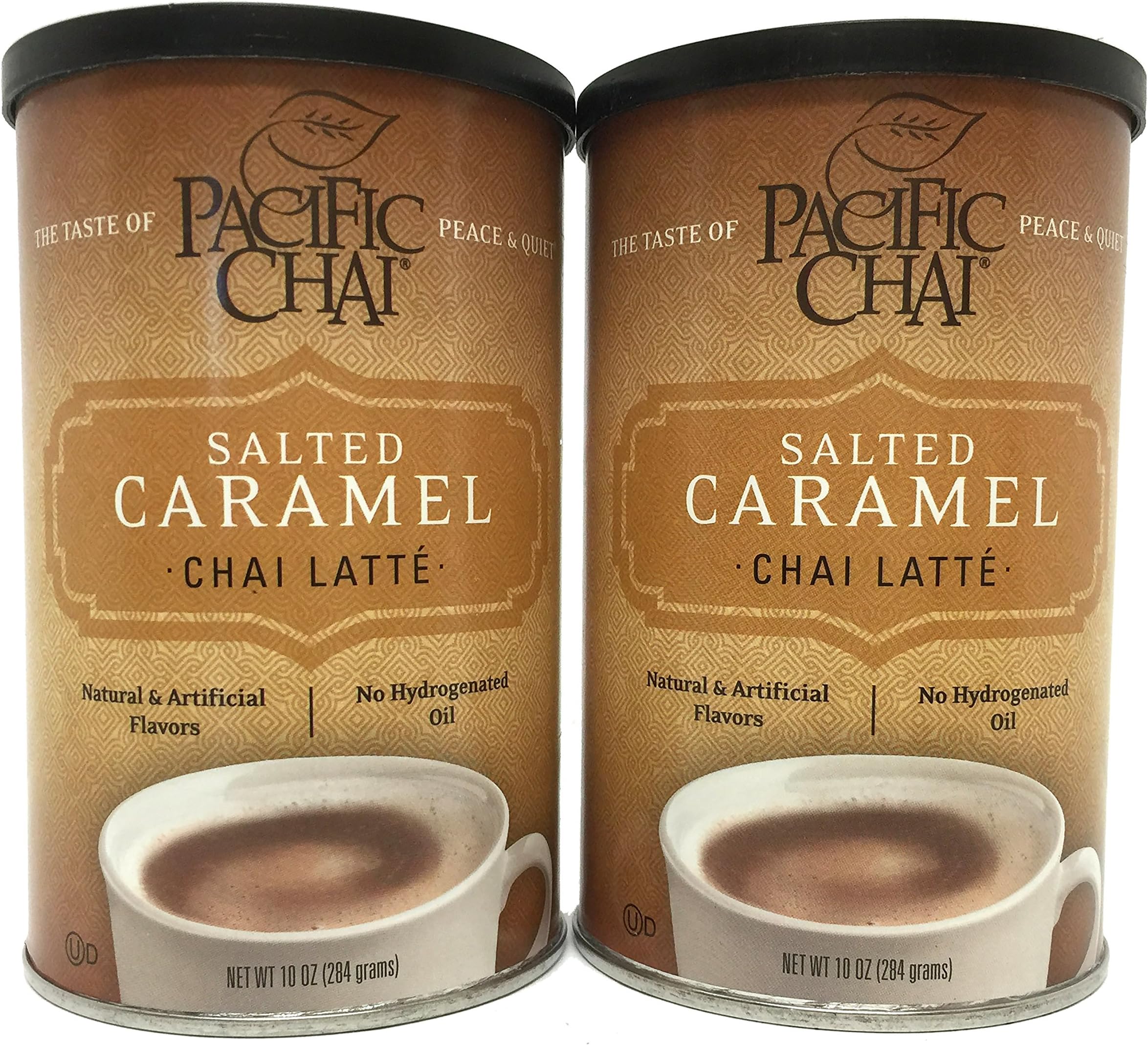 New Flavor Salted Caramel Chai Latte - Pacific Chai, 2 - 10 ounce Canisters Set