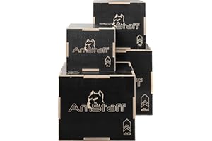 AmStaff Fitness 3-in-1 Non-Slip Wood Plyometric Box