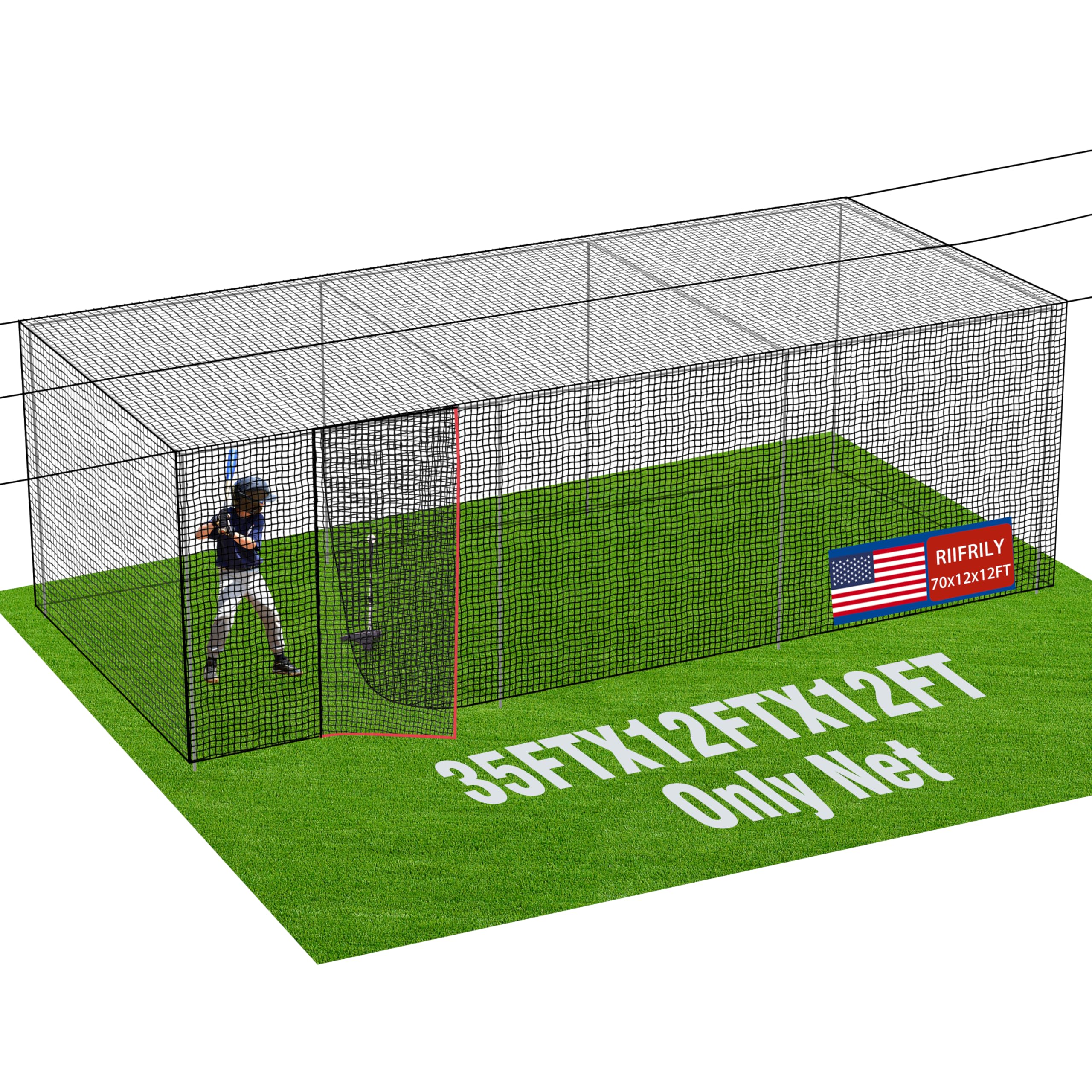 Heavy Duty Baseball Batting Cage Nets,ONLY