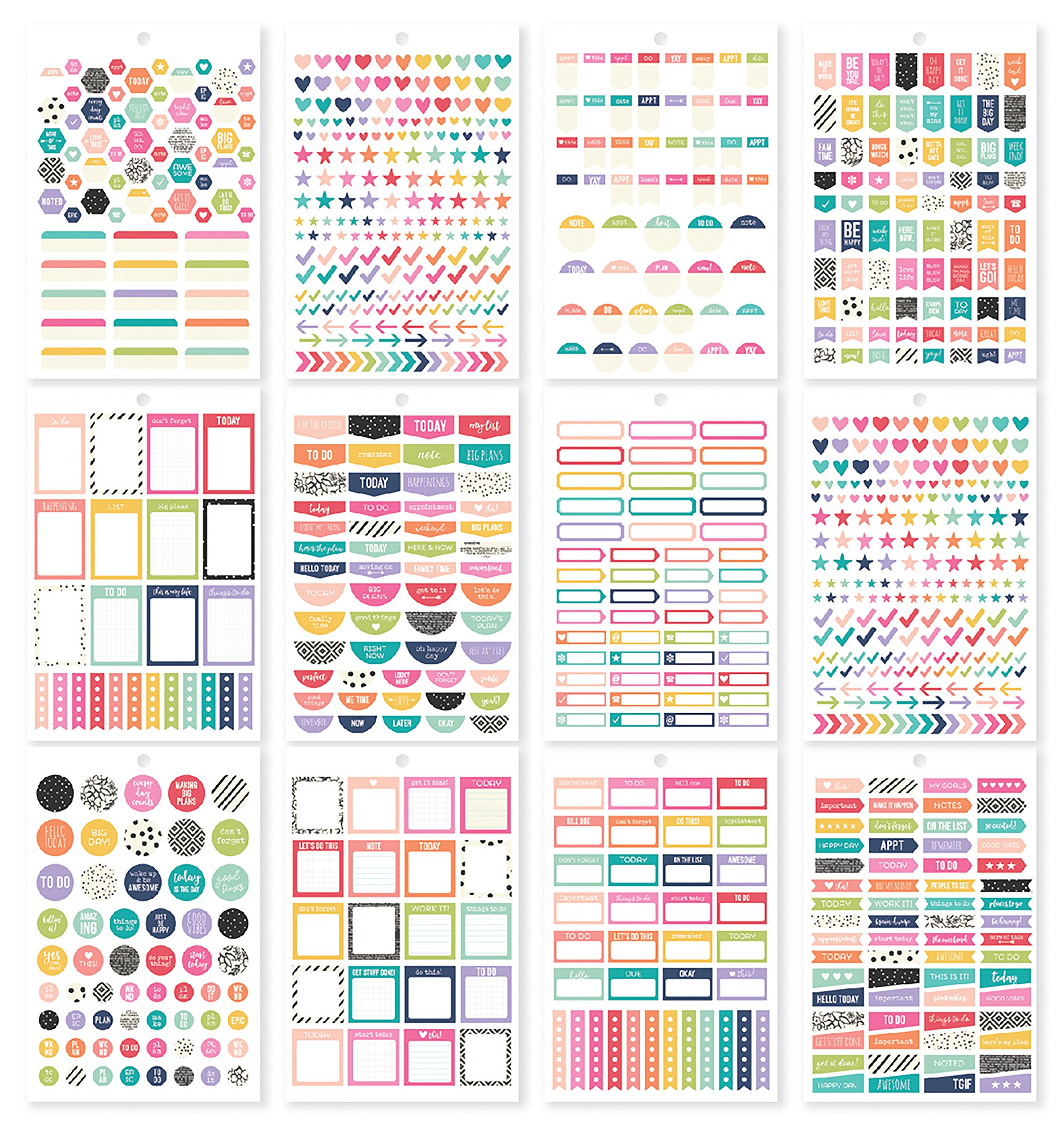 Simple Stories Stickers, Multi-Coloured, Medium