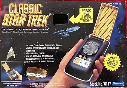 Star Trek Classic Communicator - Filmwelt Rarität von 1994 mit original Licht und Sound und exclusivem Copernicus pin
