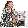 Grizzly Gear Emergency Mylar Blanket 4 Pack- 7' x 4' 1/3" Thermal Weatherproof Survival Gear- Durable Tearproof Prepper Supplies