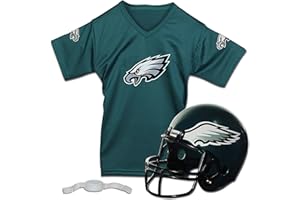 Franklin Sports NFL Kids Helmet + Jersey Sets - Youth NFL Team Uniform Sets - Costume Set - Helmet, Jersey + Chinstrap-Medium
