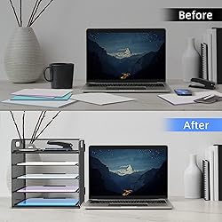 Supeasy 5 Trays Paper Organizer Letter Tray with