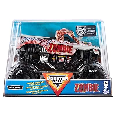 Monster Jam Official Zombie Monster Truck Die-Cast Vehicle, 1:24 Scale