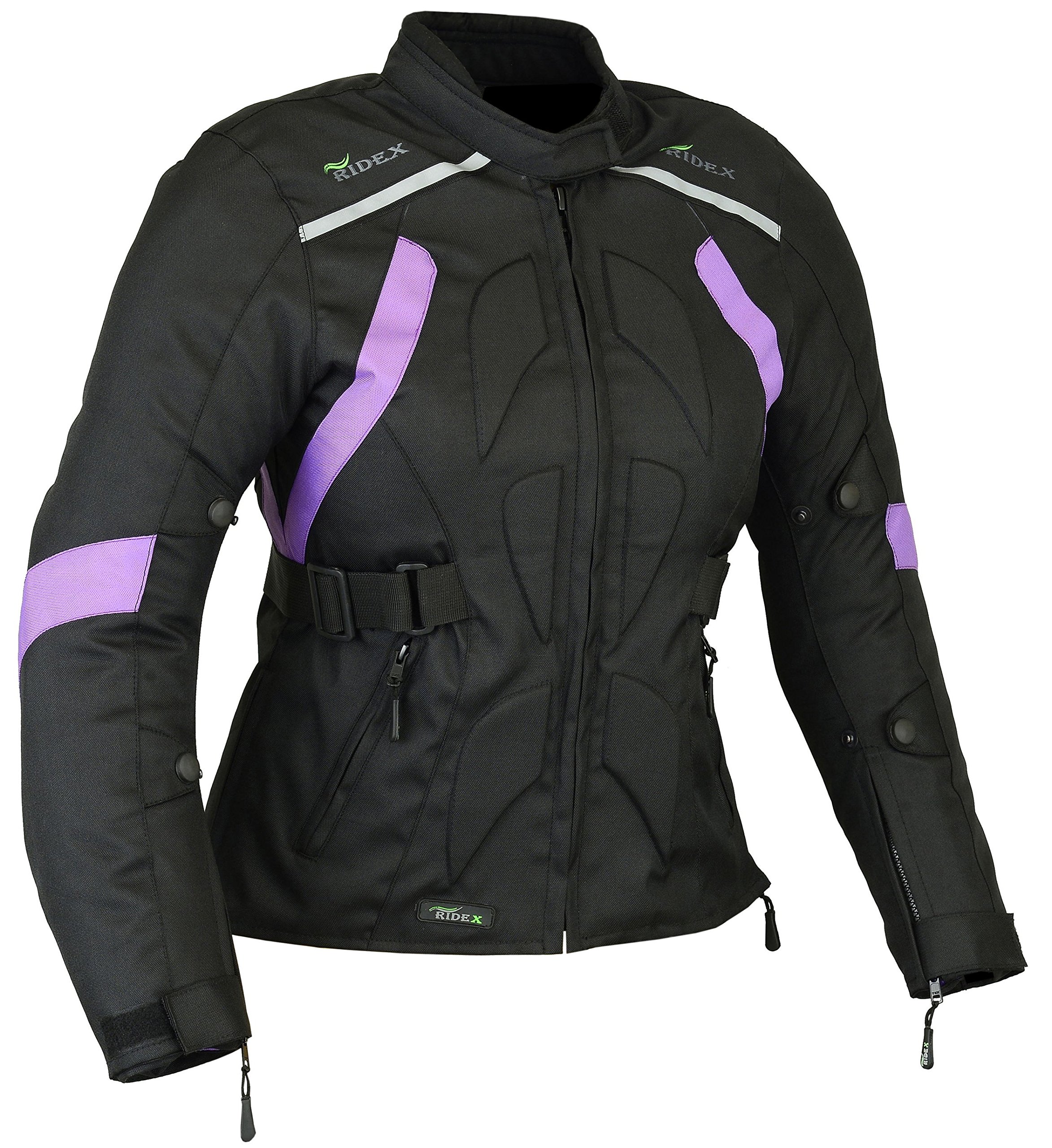 RIDEX CJ9P Ladies Women Motorbike Motorcycle Waterproof Textile Cordura Jacket (L(14))