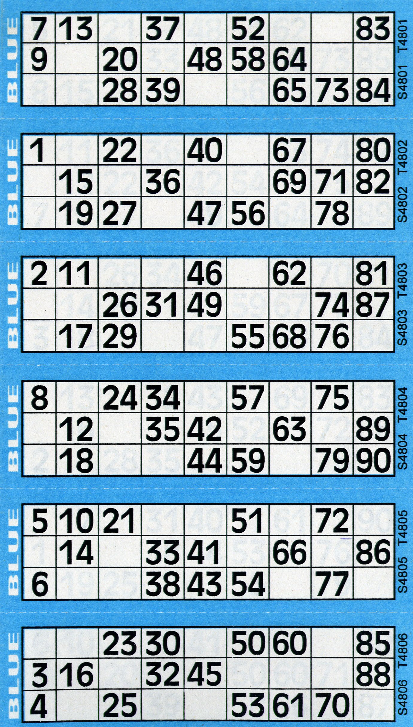 Thomas & Anca Club Supplies Ltd 600 Bingo Tickets - Pad of Blue 6 to View Flyers
