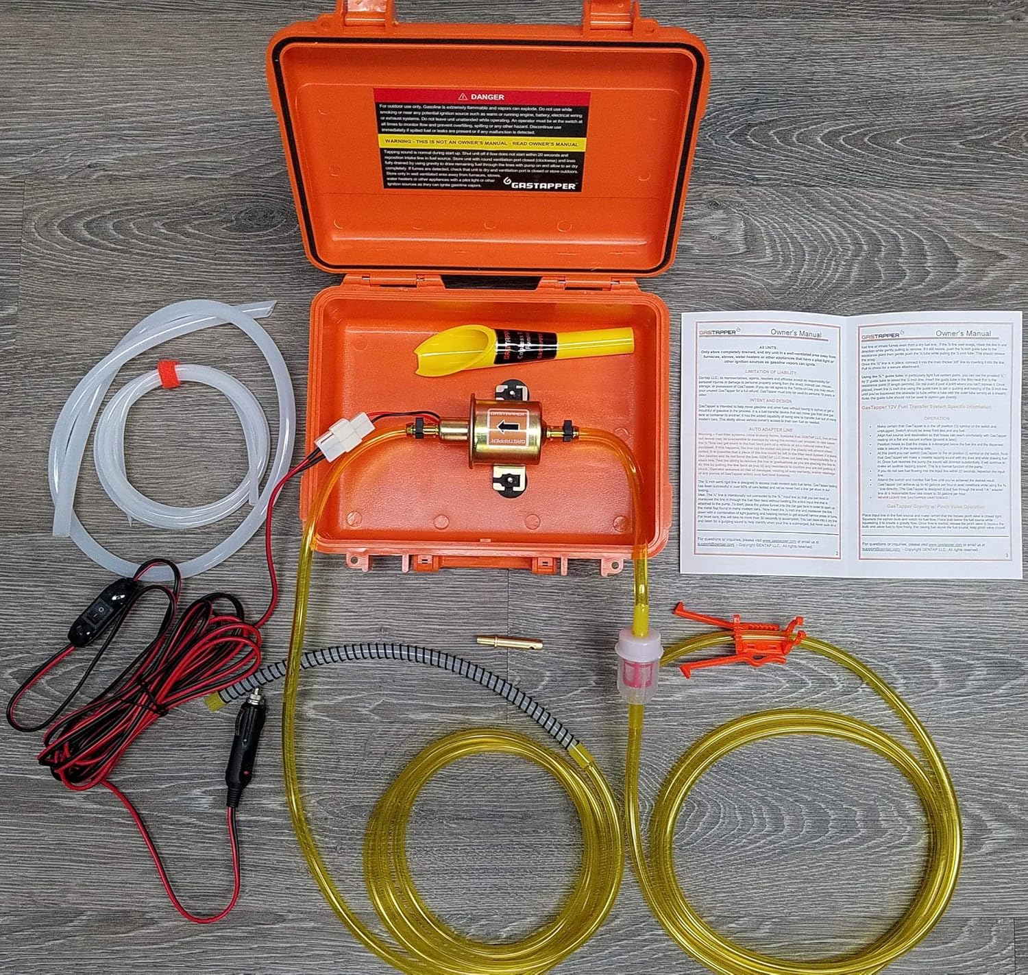 GasTapper 12V Gasoline Transfer Pump/Siphon UTV's, Boats, Equipment, Vehicles, Gas, Diesel - USA Built - Excellent Tool for Preppers: Automotive
