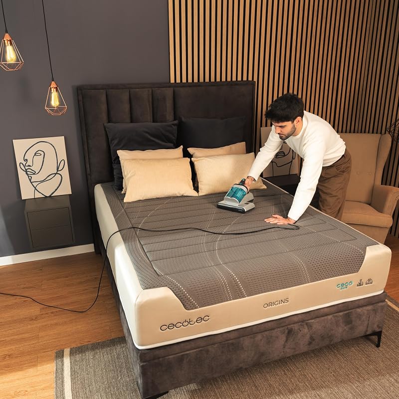 Aspiratore Antiacaro Battimaterasso - Aspirapolvere Conga Rockstar 4000 Mattress. ForceSonic 400W, 13 kPa, Luce UV-C, Heat Tech, Spazzola Power Brush, Cavo 5m, Doppio serbatoio, Aromaterapia