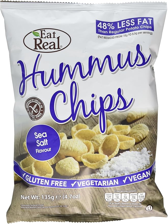 Eat Real Hummus Chips Sea Salt, 135g Amazon.co.uk Prime Pantry