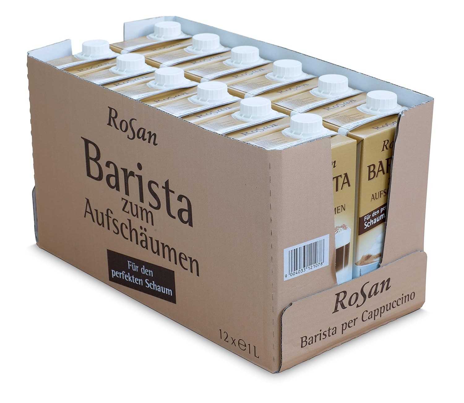 ROSAN | Barista Milch für den perfekten Milchschaum | inkl. kostenlosem Salzkammergut Kochbuch | 3 Monate ungekühlt haltbar - Barista Milch