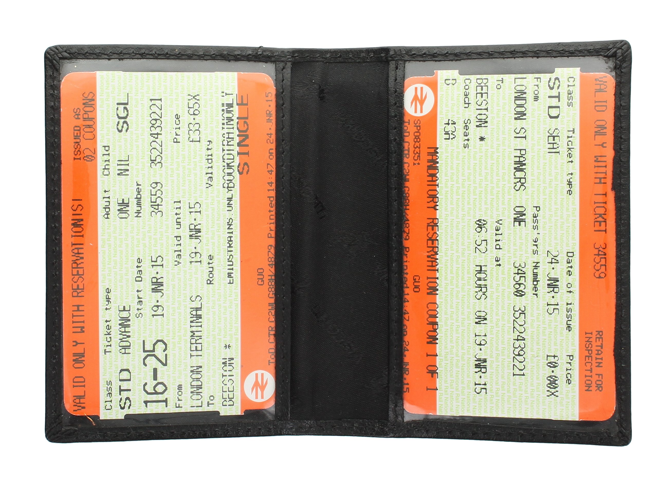 VISCONTI Leather Oyster Card/Travel Pass Holder TC1TC Black