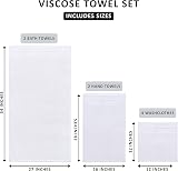 Utopia Towels 8-Piece Luxury Towel Set 97% Cotton White 2 Bath 2Hand 4Wash view 2