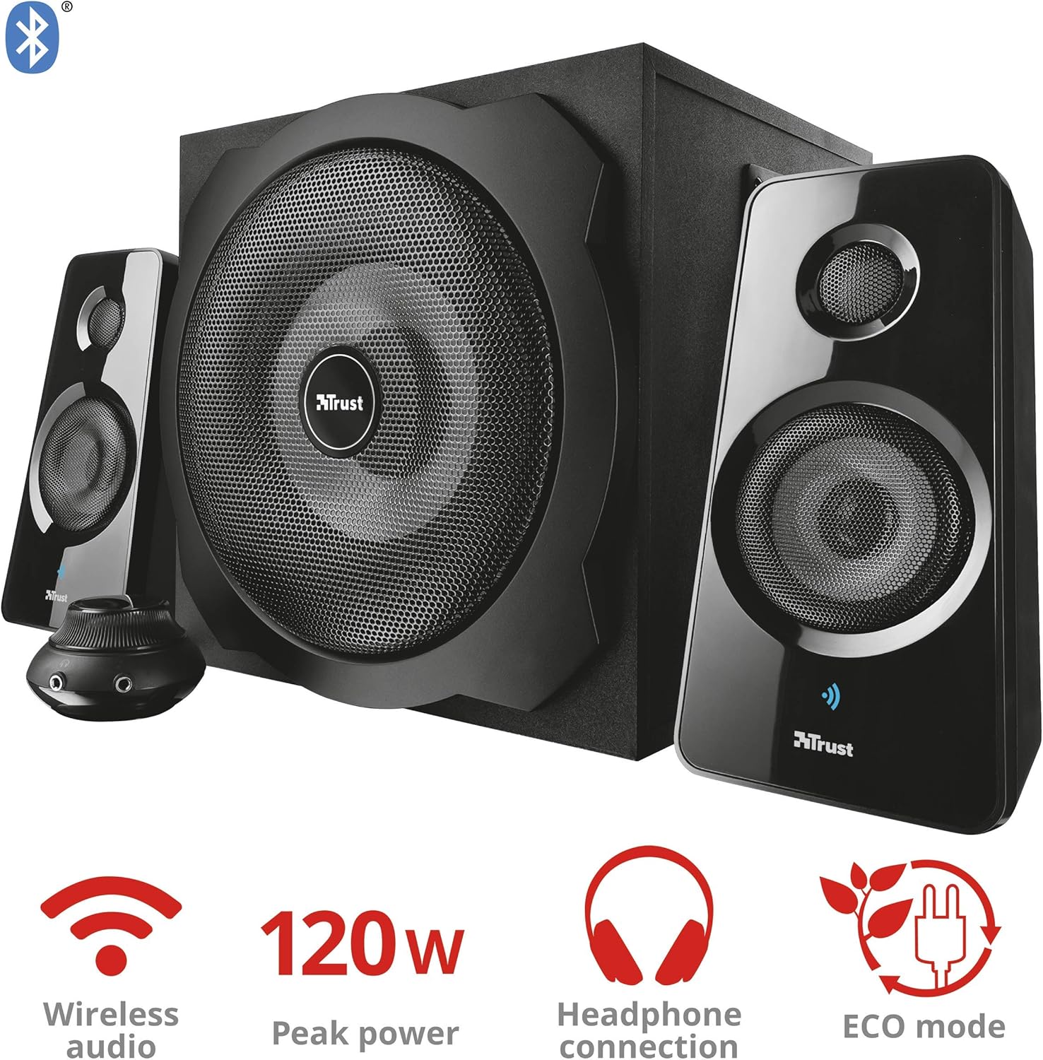 trust wireless 2.1 speaker set