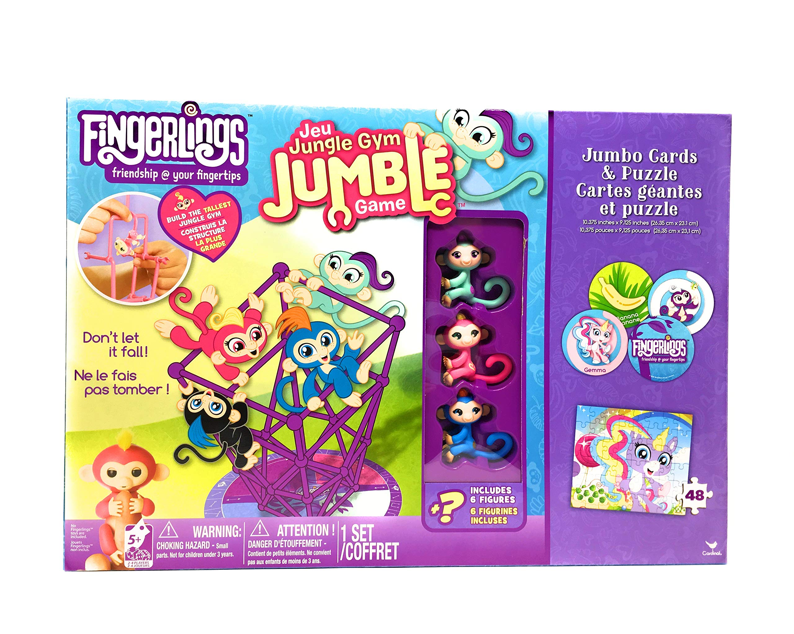 New Fingerlings Jungle Gym Jumble Game with Jumbo Cards and 48 Piece