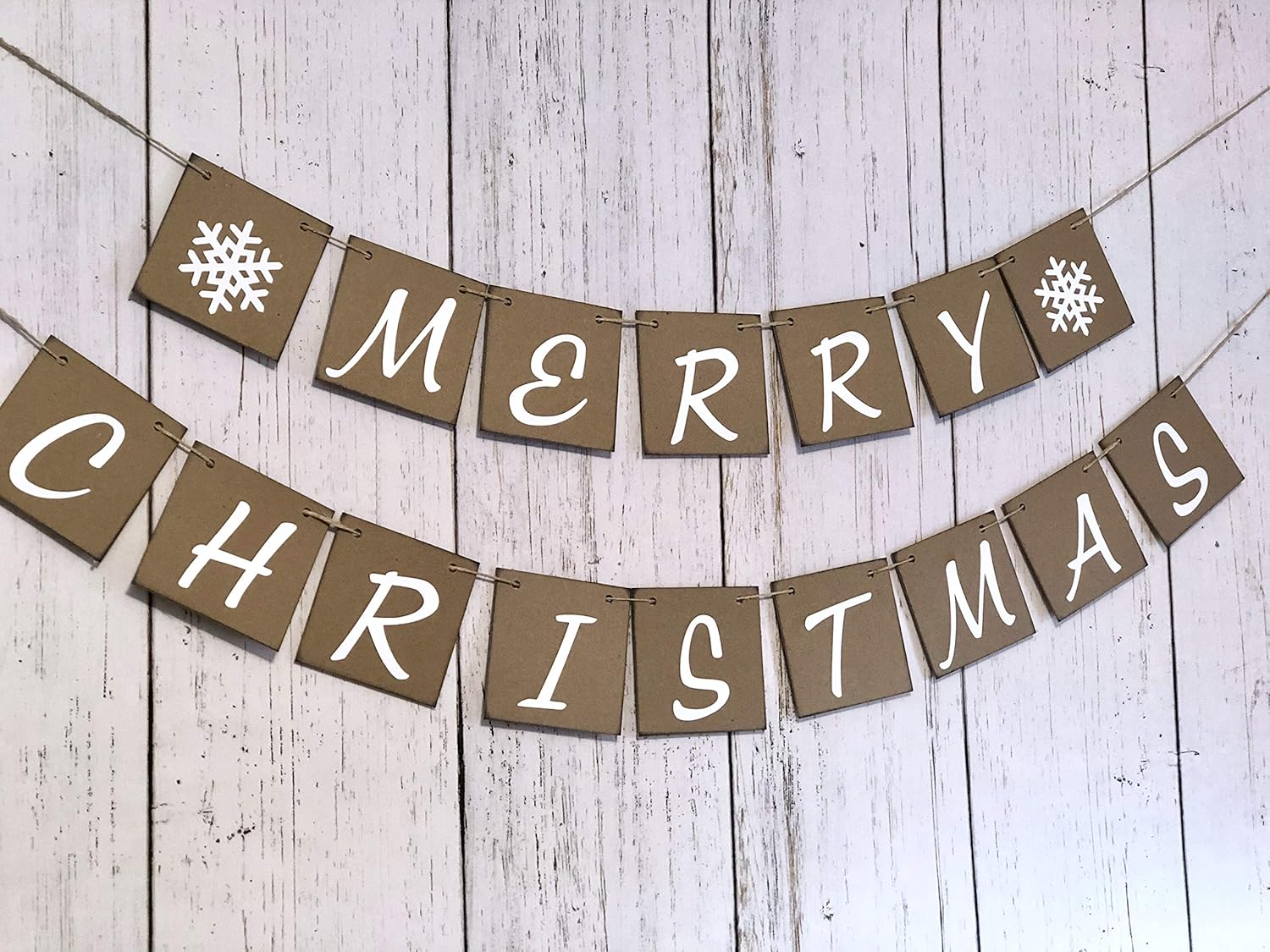Amazon.com: Rustic Christmas Decorations - Merry Christmas Banner