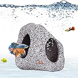 Ameliade Aquarium Cave Decorations, Betta Hideout Fish Tank Accessories, Shrimp Cichlid Natural Breeding Hiding Cave Stones,
