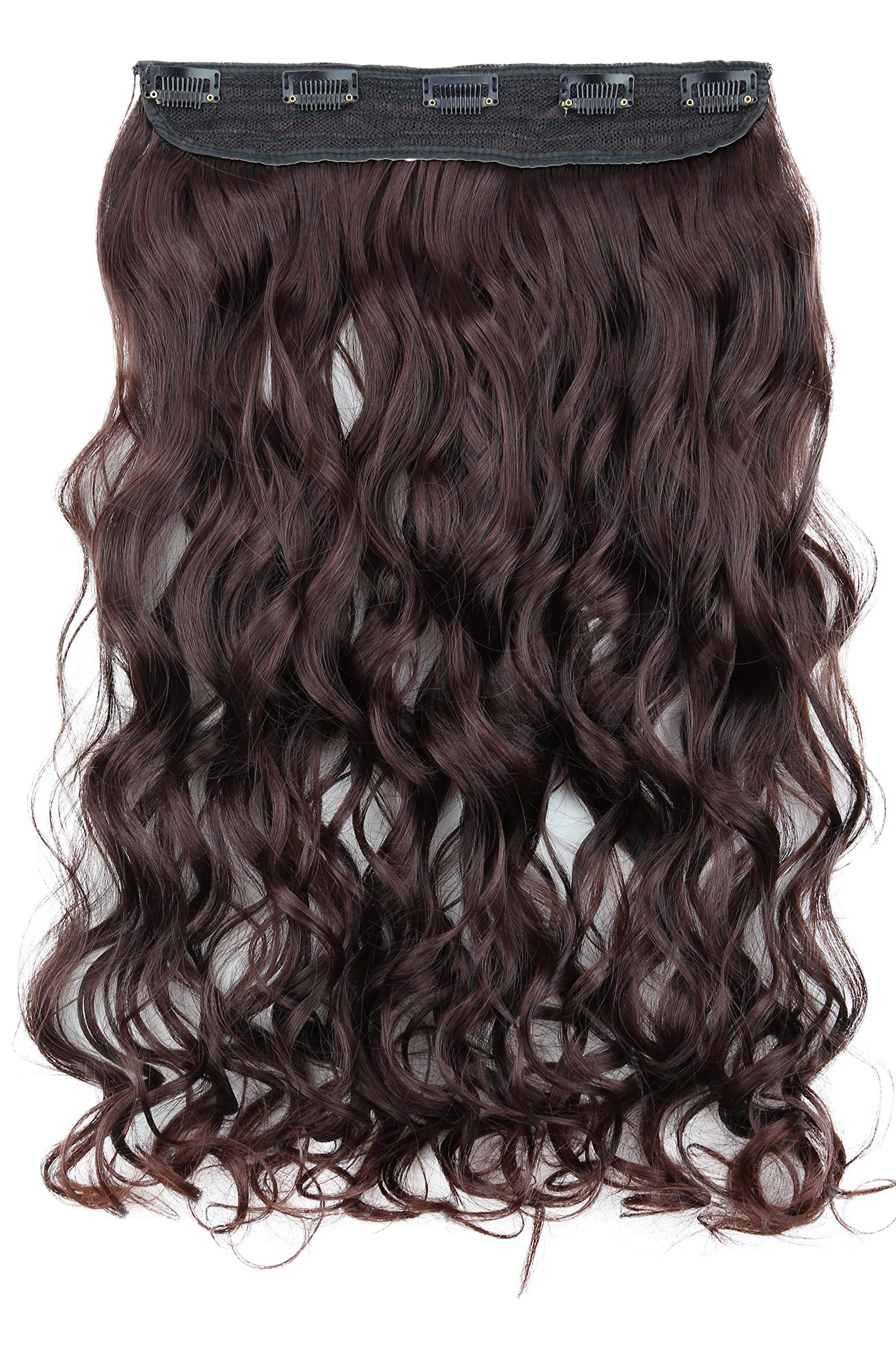 CAISHA 16" Clip In Extensions Hair Extensions Hairpiece Wavy Dark Brown C58-1 — image 1