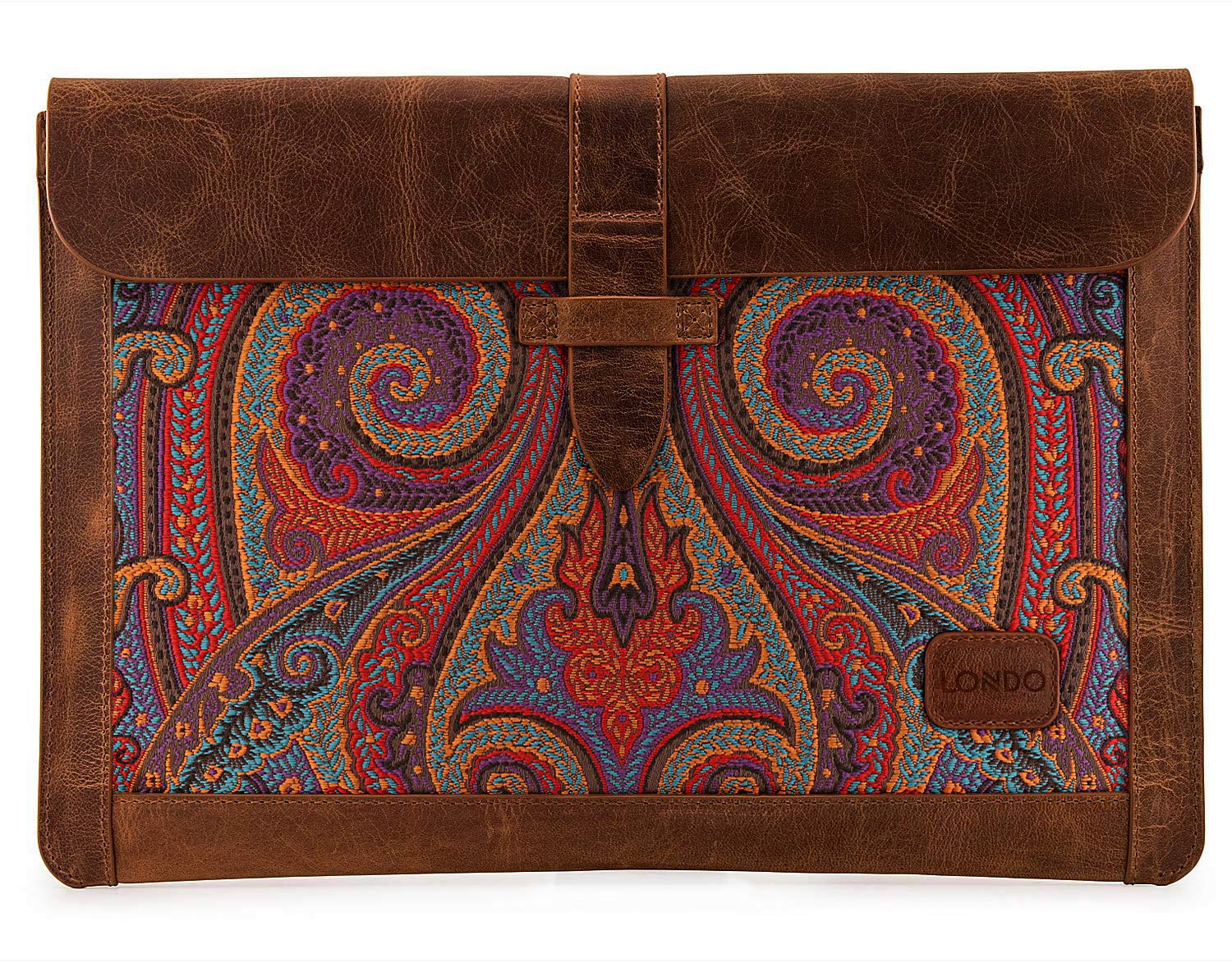 LONDO Top Grain Leather MacBook Bag Laptop Sleeve for MacBook Pro and MacBook Air Case Compatible with 14 Inch - 13.3 Inch (M2) - 13 Inch - iPad Pro 12.9 Inch - M1 2020 2021 and 2022 Models