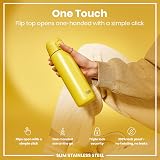 Ion8 Lightweight Stainless Steel Water Bottle 600 ml Yellow Non-Insulated view 3