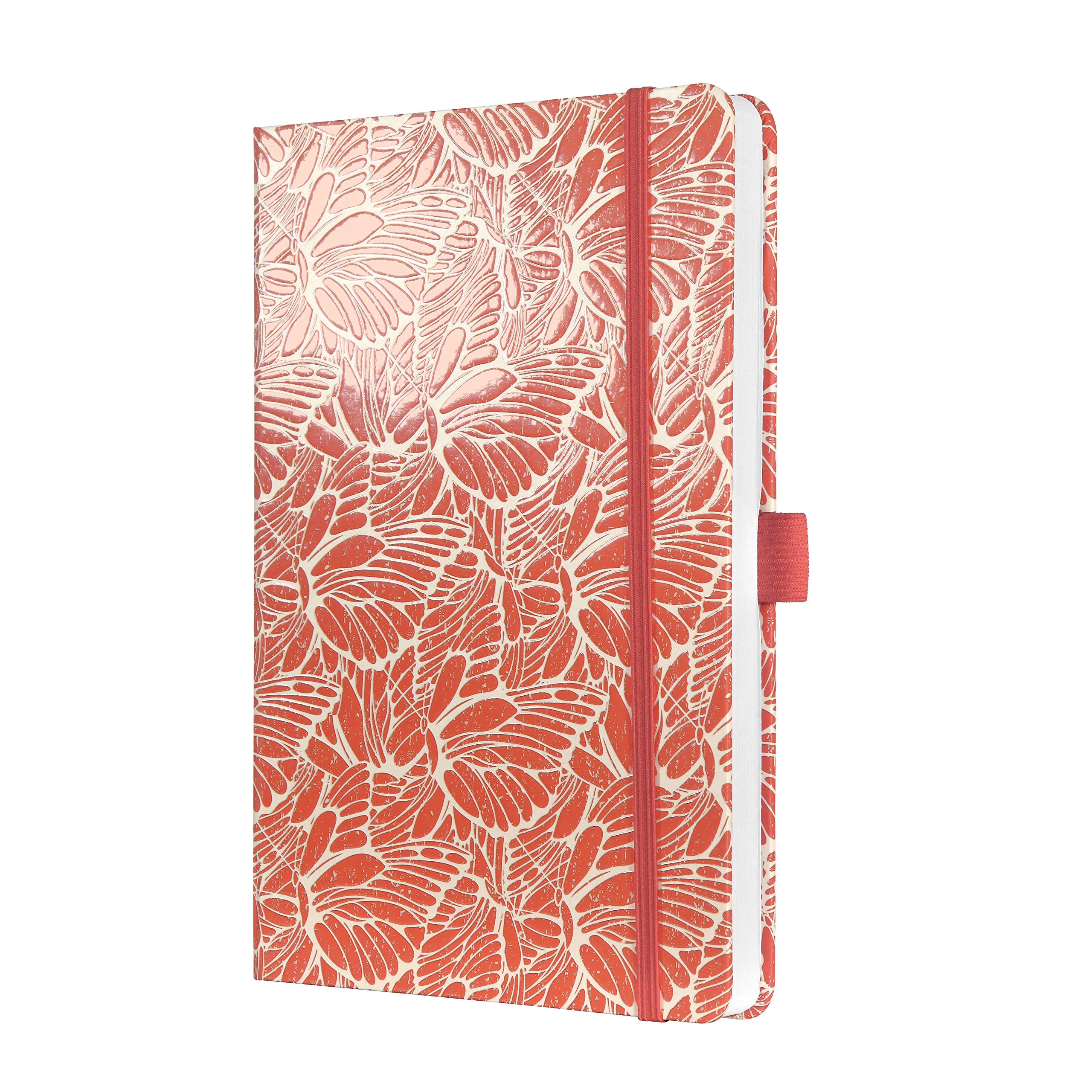 SIGEL J0305 weekly calendar Jolie 2020, approx. A5, red, butterfly motif - other models
