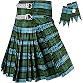 Kilt for Men I Scottish Tartan Kilt Polyviscose 8 Yard Traditional Mens Kilt