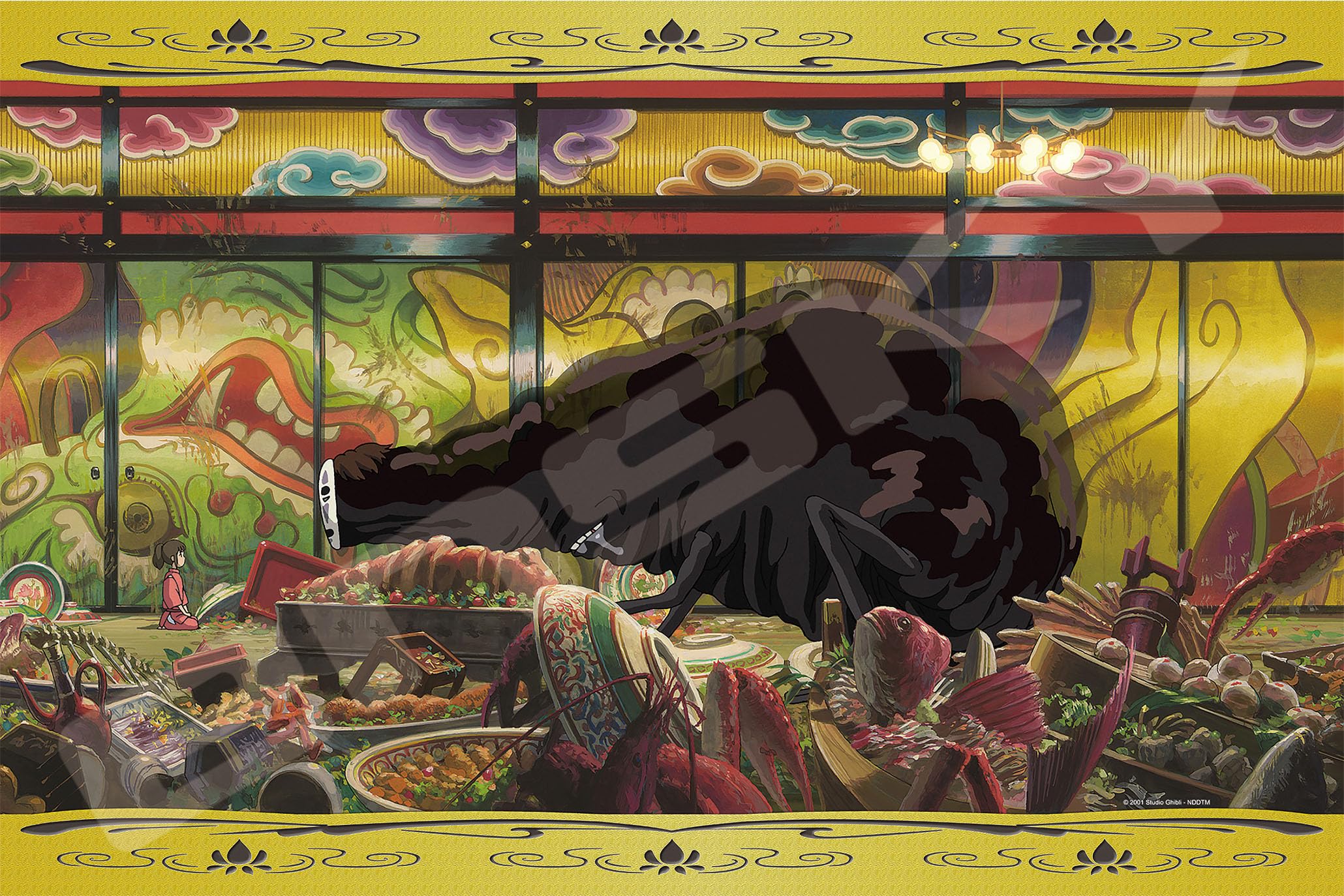 ensky 1000-275 1000 Piece Jigsaw Puzzle, Spirited Away After The Feast, Premium Foil Jigsaw Puzzle, When Completed, 19.7 x 29.5 inches (50 x 75 cm)