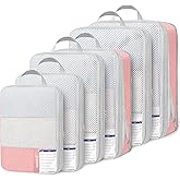 Prezon 8 Set/6 Set/4 Set Compression Packing Cubes for Travel, Lightweight Vacation Travel Essentials, Travel Accessories for Suitcase Organizer Bags Set, Durable Luggage Organizer