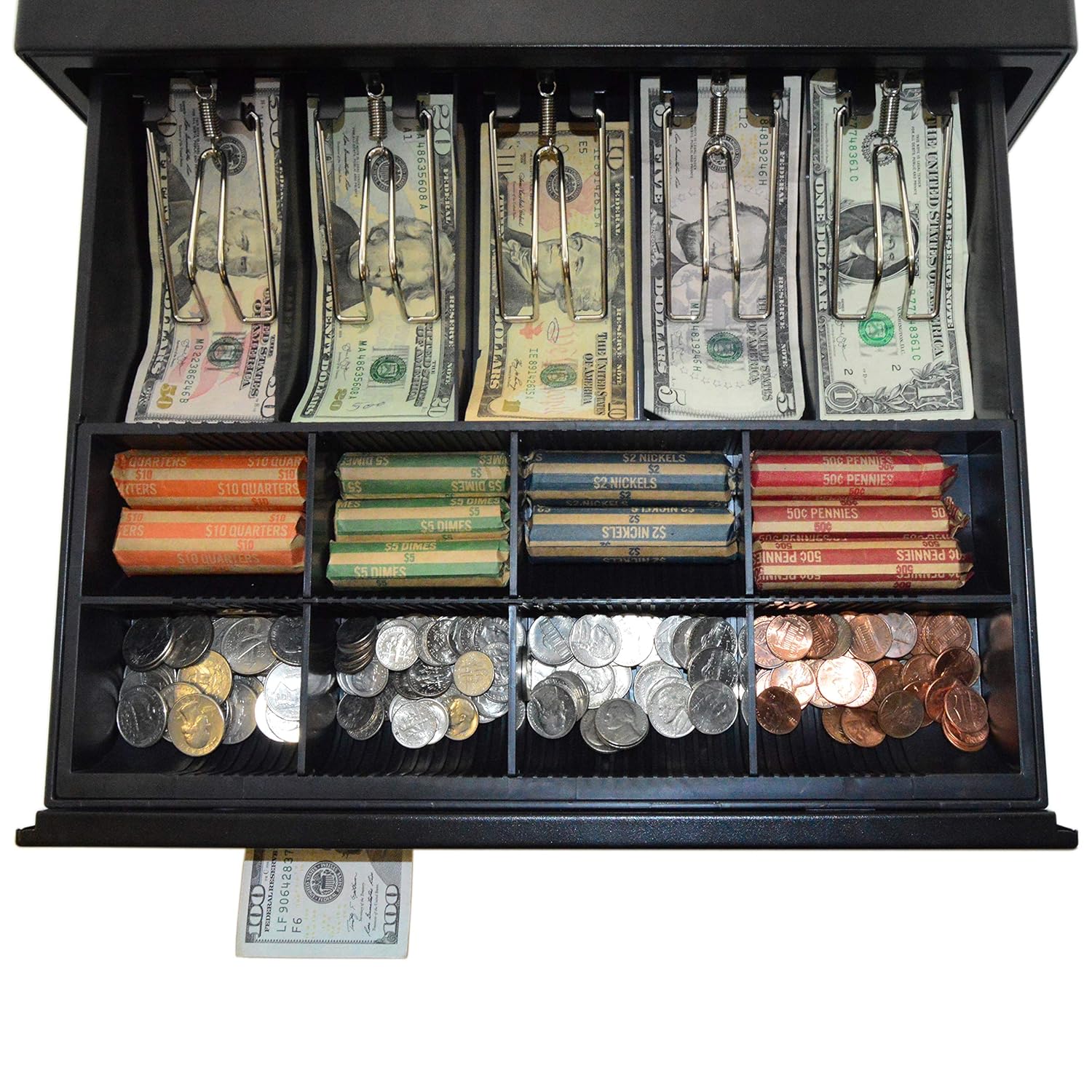 Science Purchase PL-420 Point of Sale/Register Heavy Duty Rj-12 Key-Lock Cash Drawer with Bill Coin Trays, Keep Your Money Safe, Black: Industrial & Scientific
