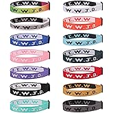 14PCS WWJD Christian Bracelet Pack for Women Men, WWJD Bracelets Bulk Christian Jesus Gifts Adjustable Wristbands - What Would Jesus Do Bracelet