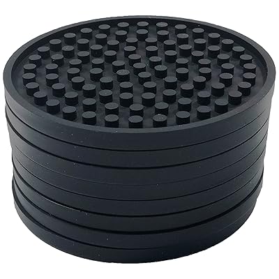 Better Kitchen Products 8 Piece Silicone Coaster Set, Black