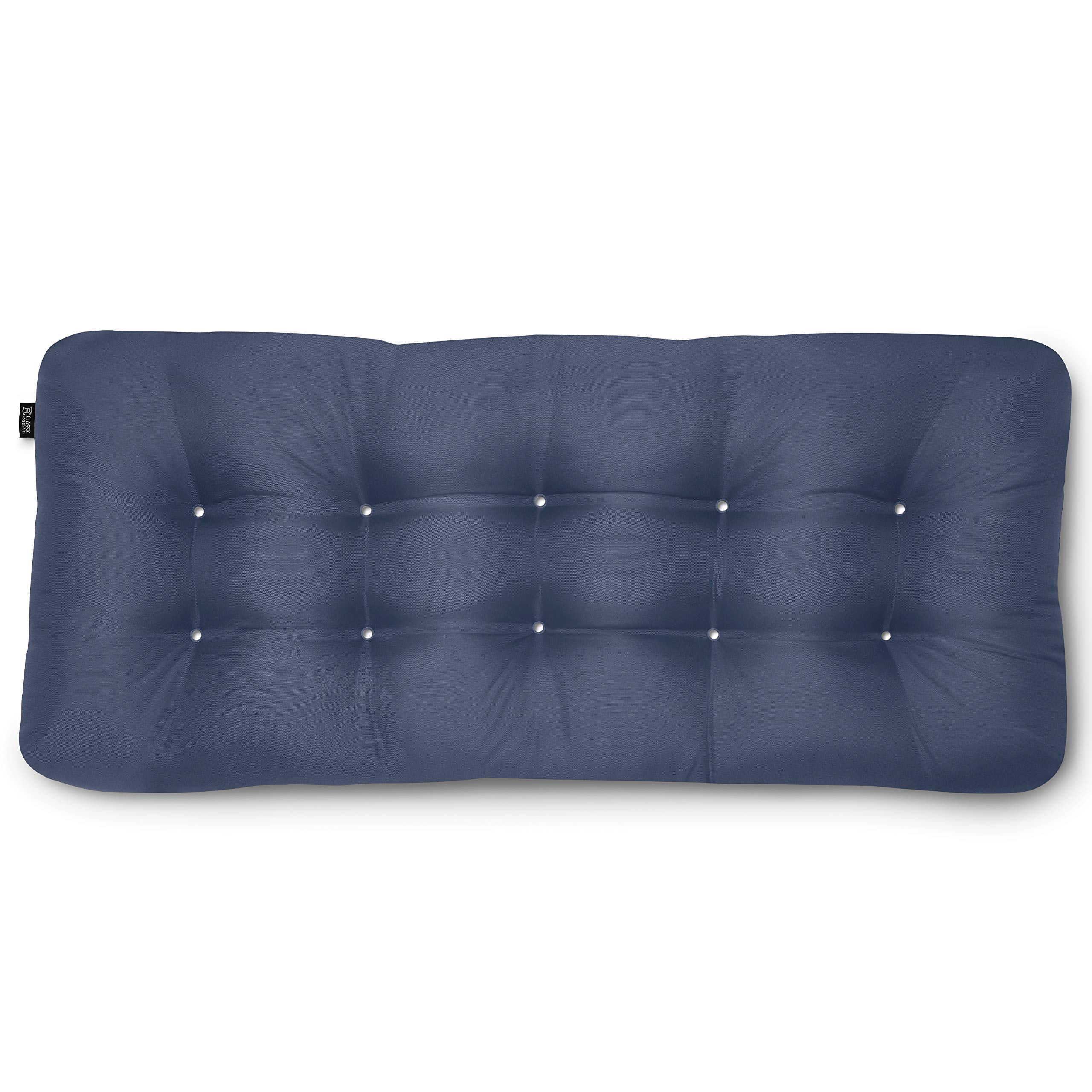 Classic Accessories Water-Resistant Indoor/Outdoor Bench Cushion, 42 x 18 x 5 Inch, Navy, Patio Bench Cushion Image