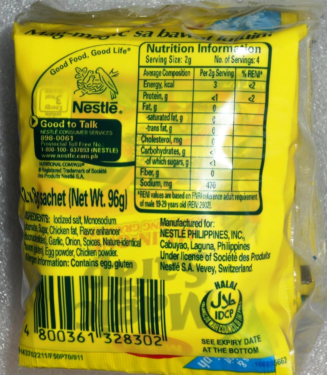 MAGGI - Magic Sarap - ALL IN ONE SEASONING GRANULES - Made with natural flavors - 24 x 8 g / Product of the Philippines : Gourmet Food : Grocery & Gourmet Food