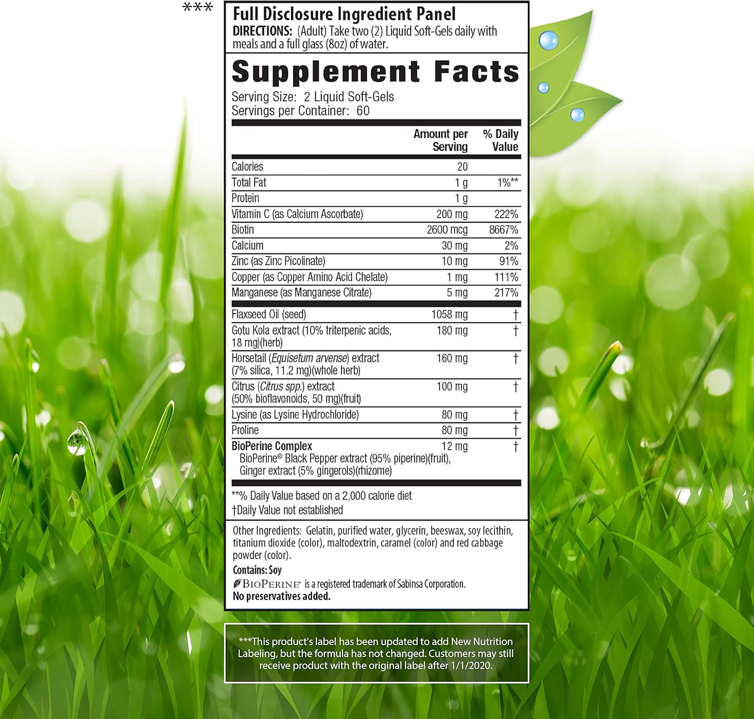 Irwin Naturals Nutrient Rich Healthy Skin & Hair Plus Nails - Promotes Vibrant Shine Texture & Strength - 120 Liquid Softgels: Health & Personal Care
