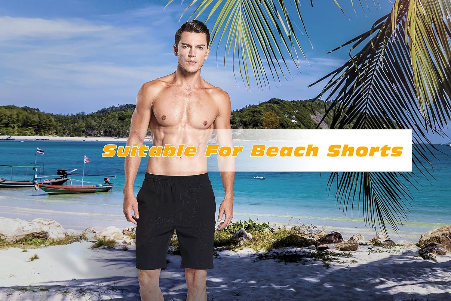 LTIFONE Mens Workout Shorts Spandex Gym Training Bodybuilding Exercise Quick Dry Shorts: Clothing