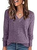 ANRABESS Long Sleeve Shirts for Women V Neck Casual