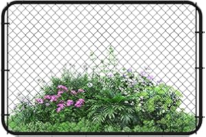 Kicari Anti-Rust Outdoor Garden Gate Kit,Adjustable Chain Link Fence Gate with Round Corner Frame,Durable Outside Walkin Gate Kit for Entry，Patio，Yard 48 Inch High PVC Coated Anti-Rust Gate Door