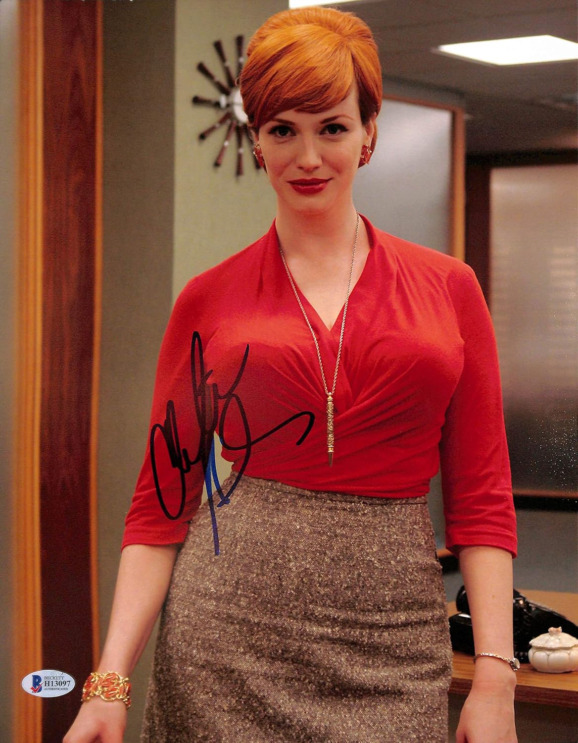 Amazon Com Christina Hendricks Mad Men Sexy Authentic Signed