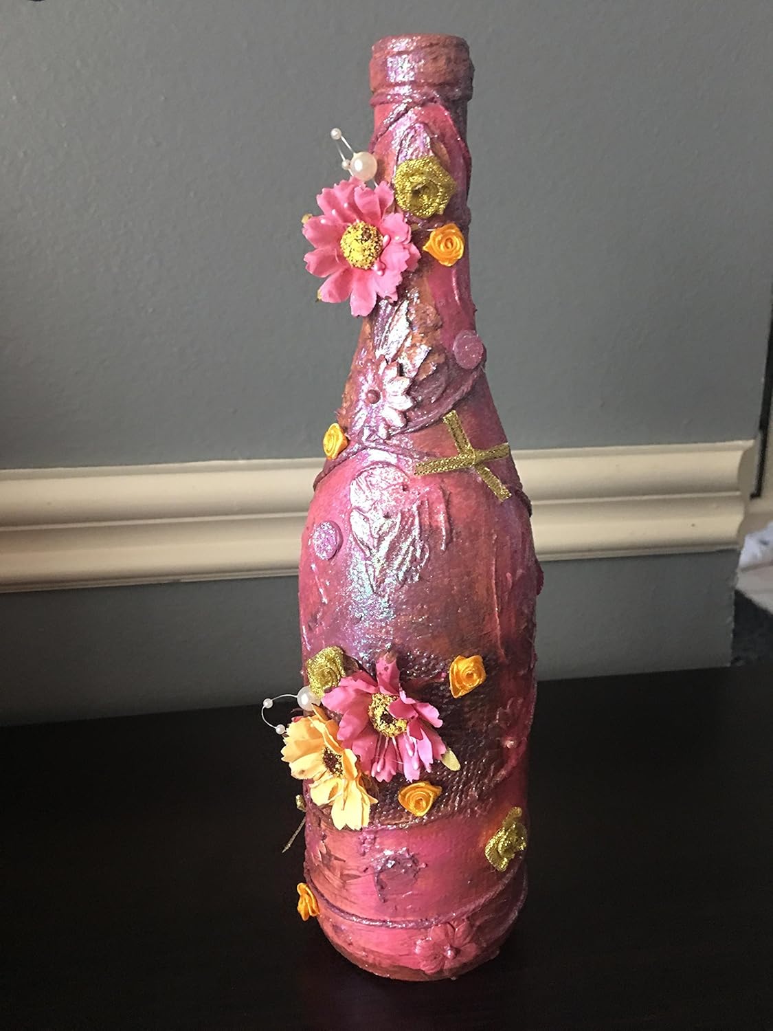 Wine Bottle. Glass Bottle. Craft Bottle. Home Decor. Table