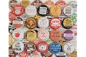 GENERIC 100 Soda Bottle Caps, Few Repeats, Vintage Classic Brands Soda Pop, Multiple, 1.25'' (31.75mm) (SODA-100-NEW-FEWREPEATS)