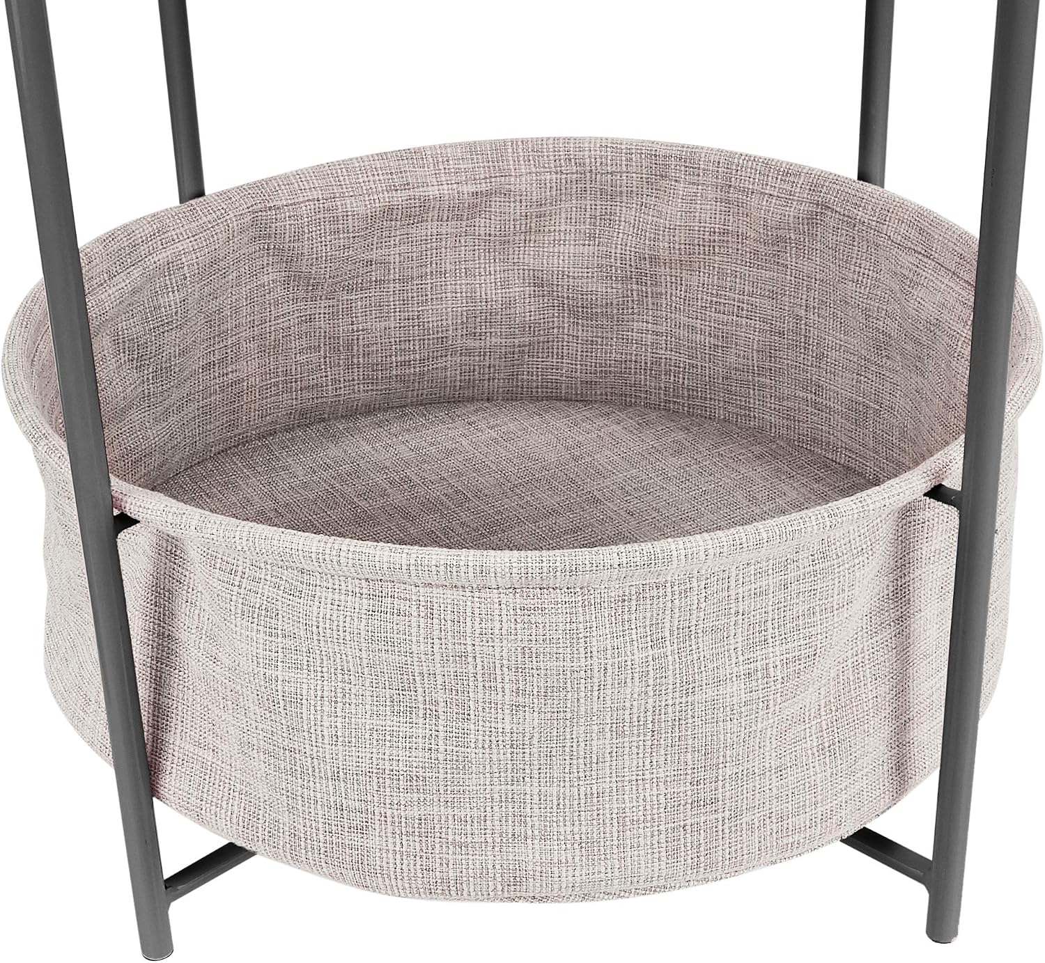 Amazon Basics Round Storage End Table, 17.7 in x 17.7 in x 18.9 in, Charcoal Gray, 44.958 cm D x 44.96 cm W x 48 cm H - Image 5