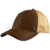 Gritty Bull Vintage Distressed Baseball Cap – Unstructured Fit Adjustable Snapback Hat for Men & Women