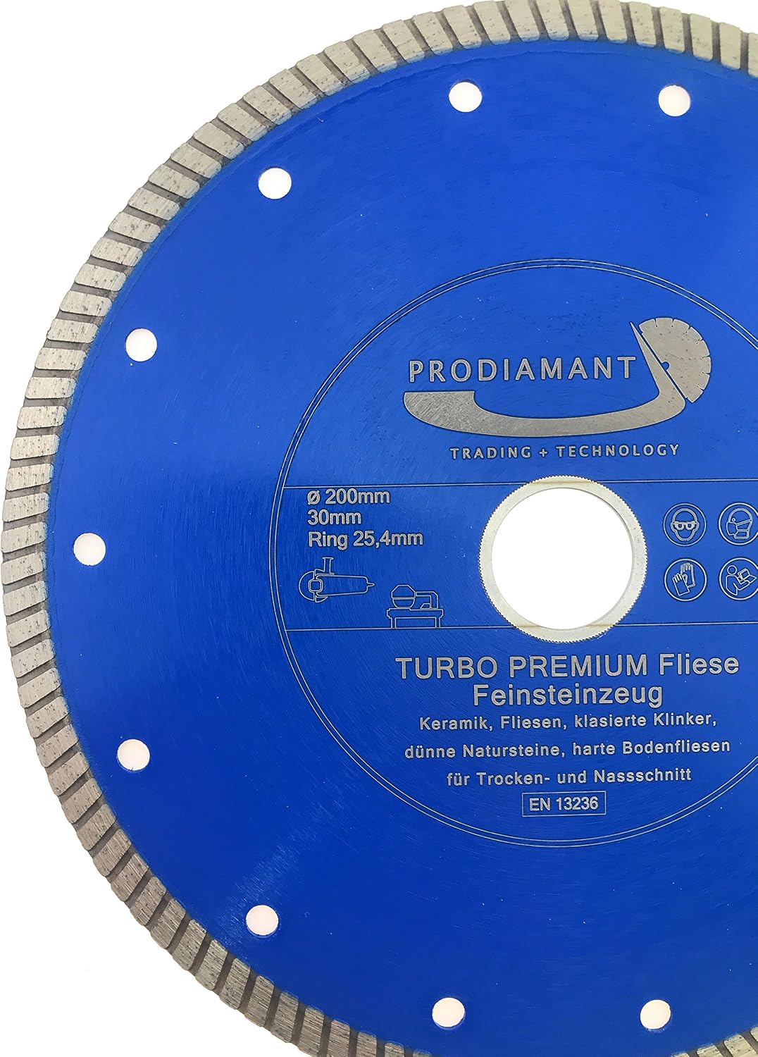 PRODIAMANT Professional Diamond Saw Blade Tile Porcelain Stoneware Extra Thin 200 mm 8" x 30 Ring 25.4 mm Diamond Cutting disc PDX83.975 - Image 4