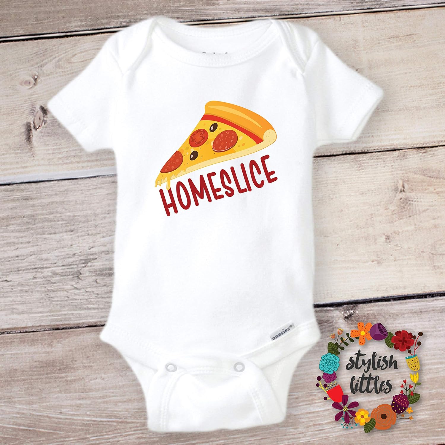 pizza onesie baby