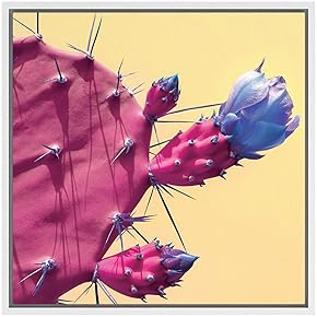 SIGNWIN Framed Canvas Wall Art Pink Santa Rita...