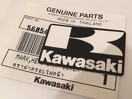 ganz neu 100% Original Kawasaki 'K' Mark Aufkleber schwarz/weiß 42mm x 24mm