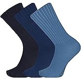 Chaps Men's Rib Solid Color Cotton and Breathable Mesh Crew Socks (1-6 Pair Packs)