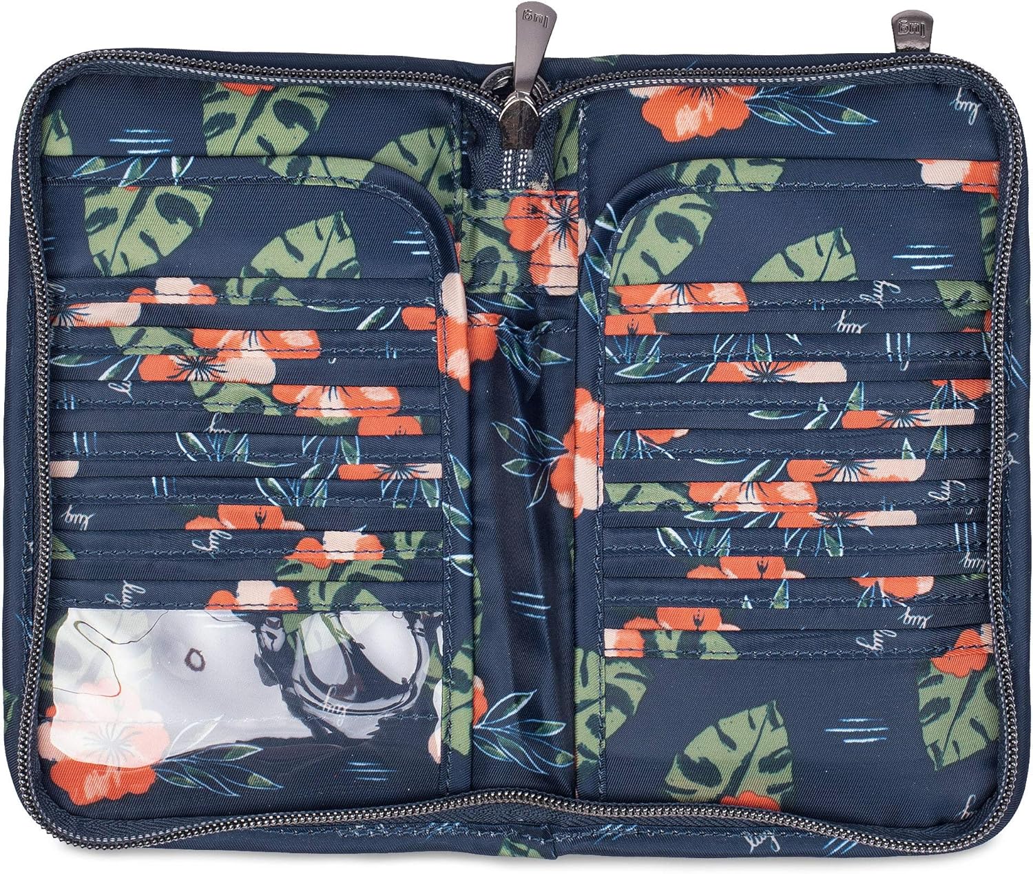  | Lug Tandem Zip SE Passport Wallet, Aloha Navy, One Size | Passport Wallets