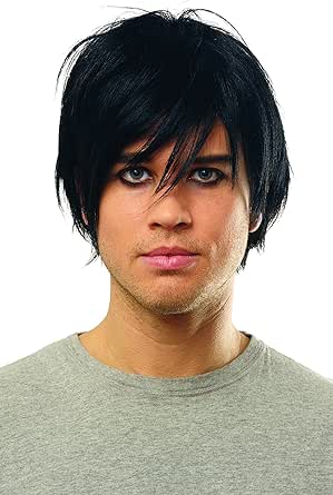 Amazon Com Costume Culture Men S Emo Wig Black One Size Clothing