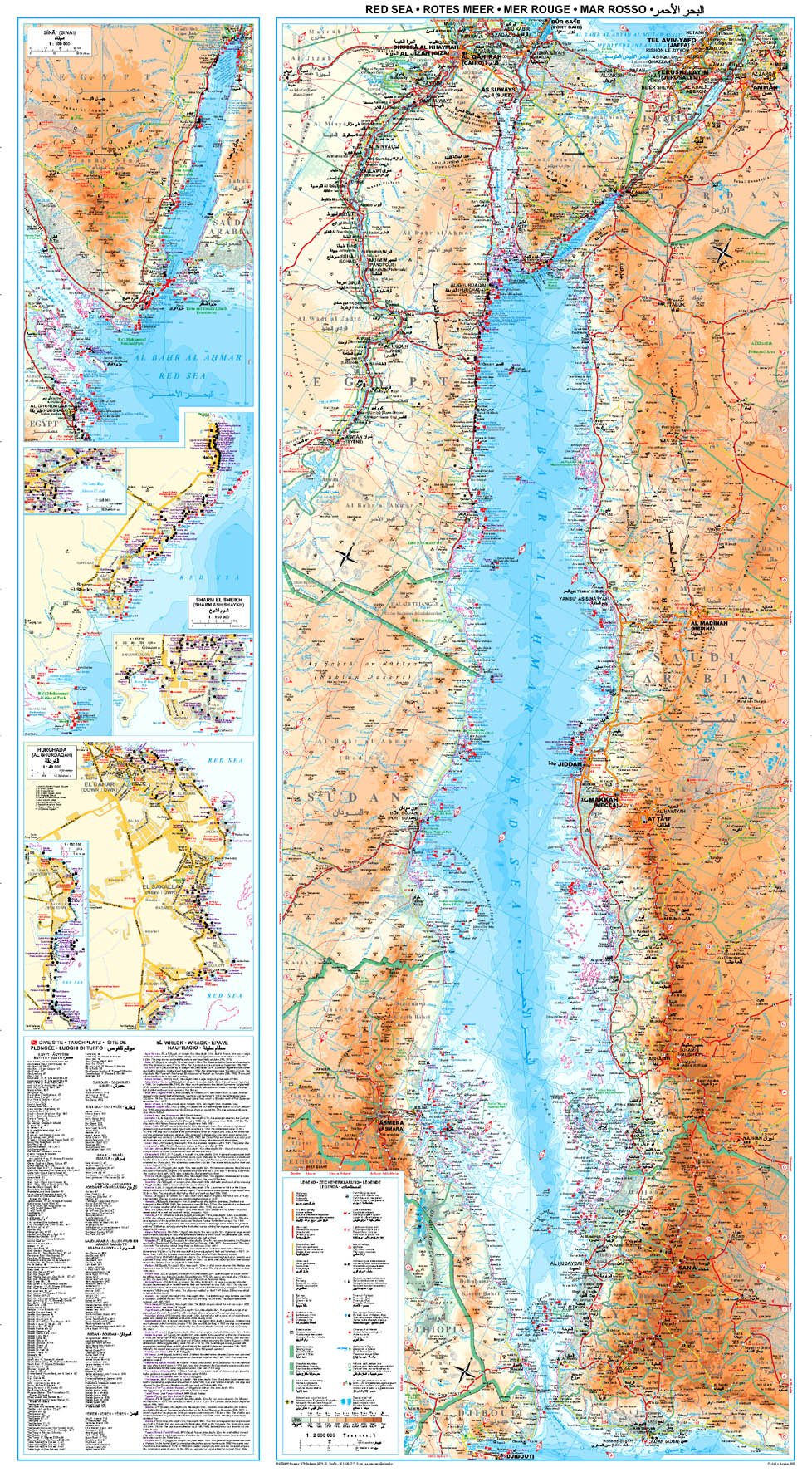 Amazon Fr Mer Rouge 1 2 000 000 Sites De Plongee Carte De Voyages Gizi Gizimapshu Livres